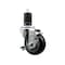 Service Caster 3.5'' Black Poly Swivel 1-5/8'' Expanding Stem Caster with Brake SCC-EX20S3514-PPUB-BLK-TLB-158 - alternate 1